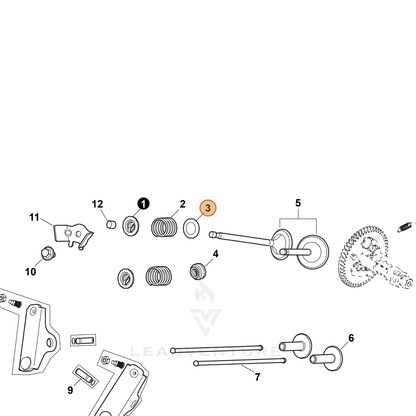 ECHO part YH458001370 — IPL diagram snippet (6x zoom, amber highlight)