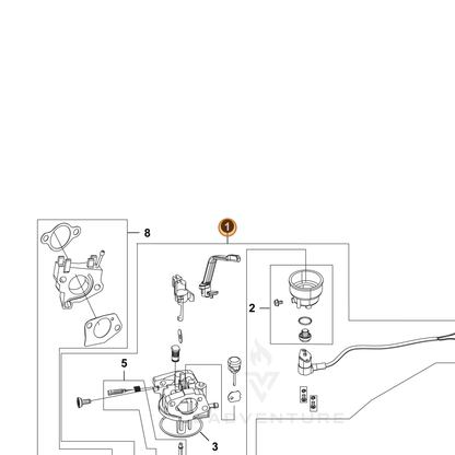 ECHO part YH459000080 — IPL diagram snippet (6x zoom, amber highlight)
