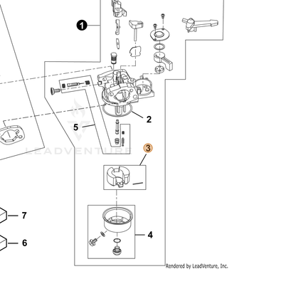 ECHO part YH459000340 — IPL diagram snippet (6x zoom, amber highlight)