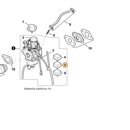 ECHO part YH459000370 — IPL diagram snippet (6x zoom, amber highlight)