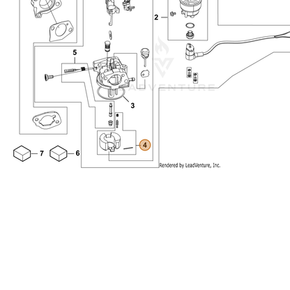 ECHO part YH459000430 — IPL diagram snippet (6x zoom, amber highlight)