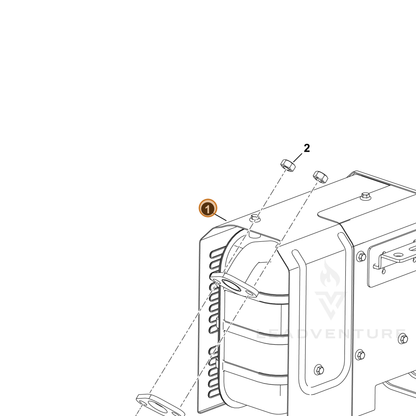 ECHO part YH460000060 — IPL diagram snippet (6x zoom, amber highlight)