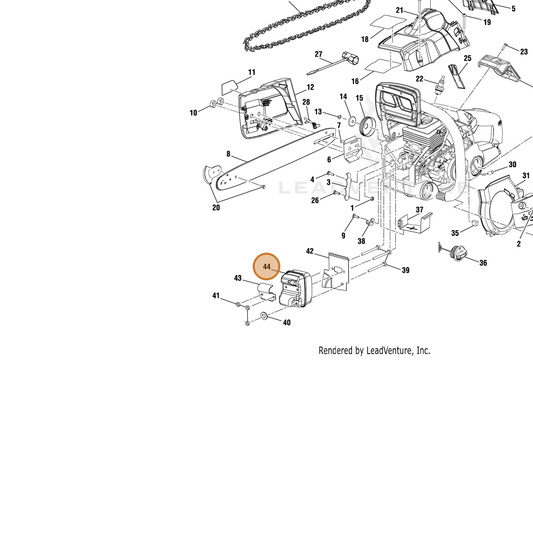 Echo part YH460000150 — IPL diagram snippet (6x zoom, amber highlight)
