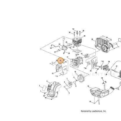 ECHO part YH460000160 — IPL diagram snippet (6x zoom, amber highlight)