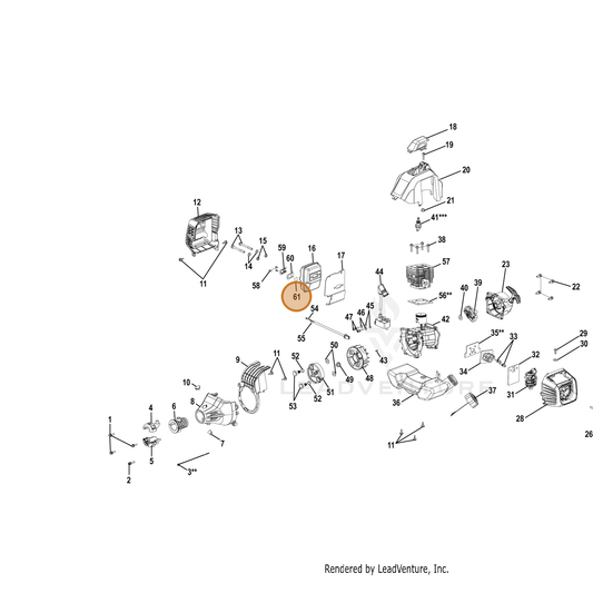 Echo part YH460000200 — IPL diagram snippet (6x zoom, amber highlight)
