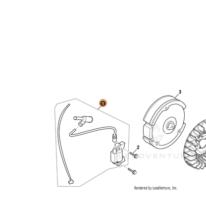 ECHO part YH461000090 — IPL diagram snippet (6x zoom, amber highlight)