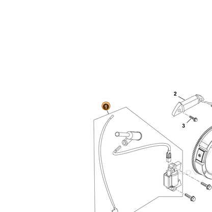 ECHO part YH461000110 — IPL diagram snippet (6x zoom, amber highlight)