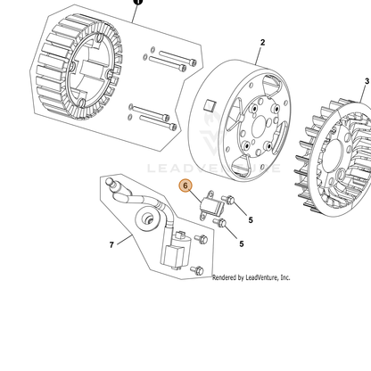 ECHO part YH461000120 — IPL diagram snippet (6x zoom, amber highlight)