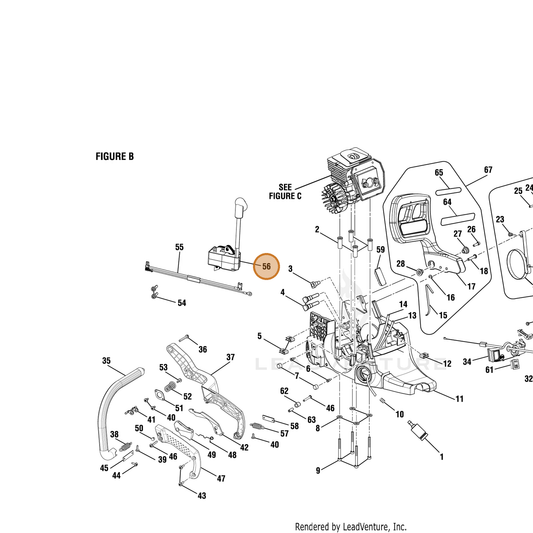 Echo part YH461000150 — IPL diagram snippet (6x zoom, amber highlight)