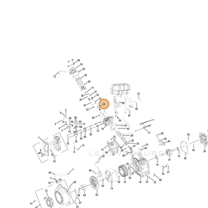 ECHO part YH461000260 — IPL diagram snippet (6x zoom, amber highlight)