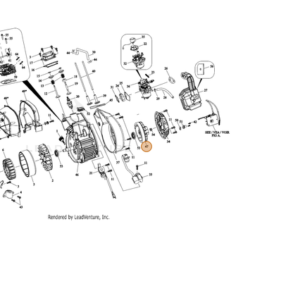 ECHO part YH461000280 — IPL diagram snippet (6x zoom, amber highlight)