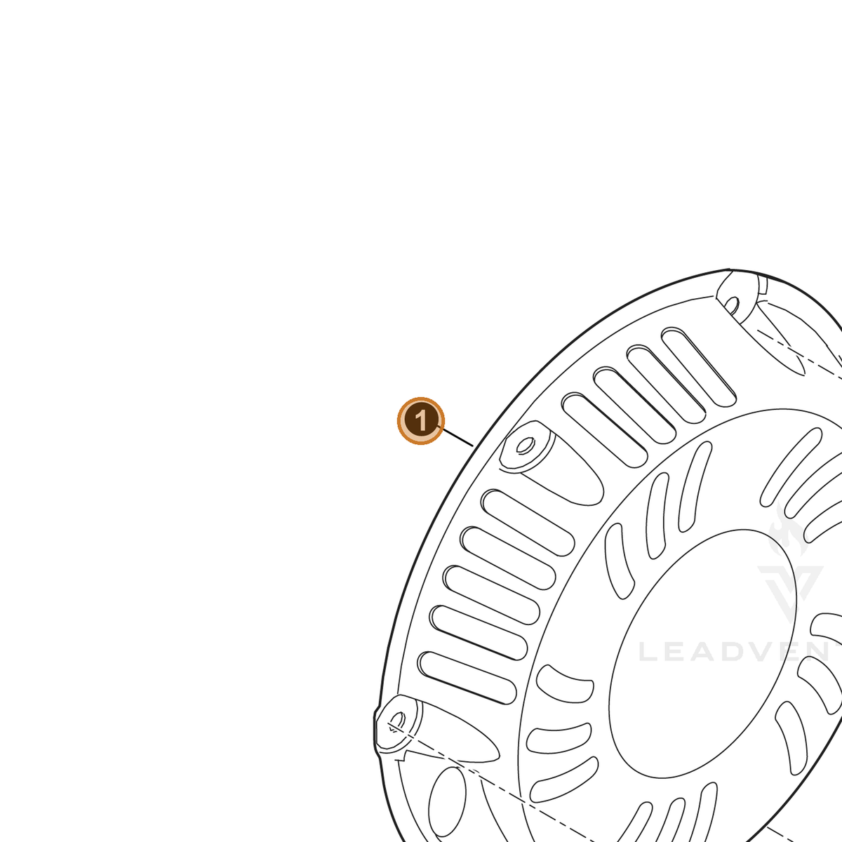ECHO part YH463000030 — IPL diagram snippet (6x zoom, amber highlight)