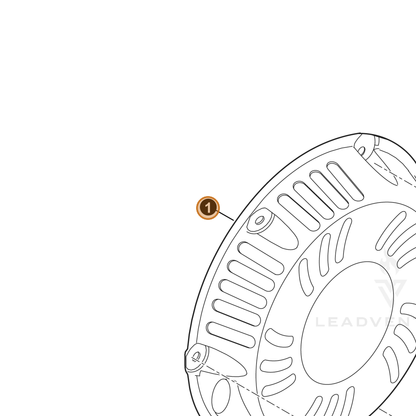 ECHO part YH463000050 — IPL diagram snippet (6x zoom, amber highlight)