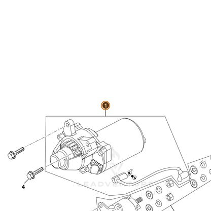 ECHO part YH463000070 — IPL diagram snippet (6x zoom, amber highlight)
