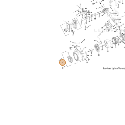 ECHO part YH463000200 — IPL diagram snippet (6x zoom, amber highlight)
