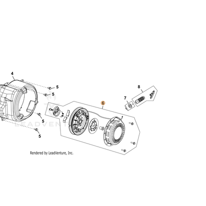 ECHO part YH463000230 — IPL diagram snippet (6x zoom, amber highlight)
