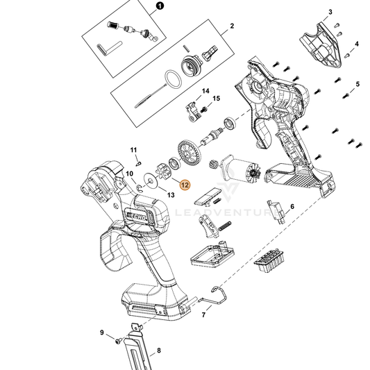 Echo part YH464000060 — IPL diagram snippet (6x zoom, amber highlight)