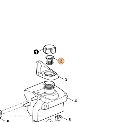 ECHO part YH465000040 — IPL diagram snippet (6x zoom, amber highlight)