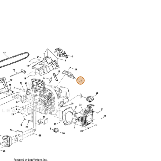 Echo part YH465000150 — IPL diagram snippet (6x zoom, amber highlight)