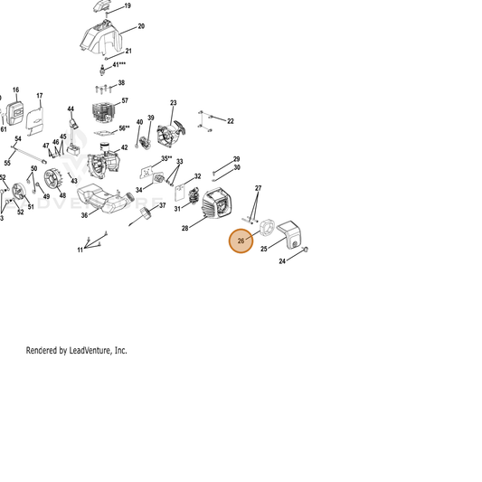 Echo part YH465000160 — IPL diagram snippet (6x zoom, amber highlight)