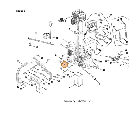 Echo part YH465000170 — IPL diagram snippet (6x zoom, amber highlight)