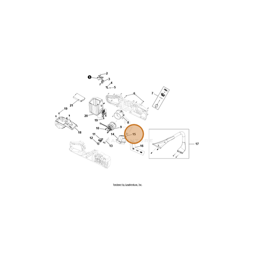 ECHO part YH465000300 — IPL diagram snippet (6x zoom, amber highlight)