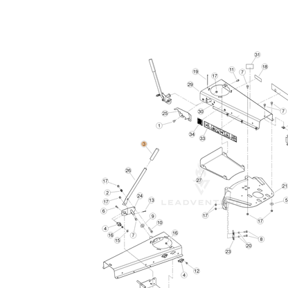ECHO part YH466000000 — IPL diagram snippet (6x zoom, amber highlight)