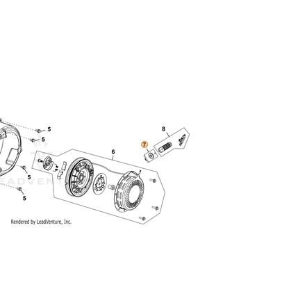 ECHO part YH466000020 — IPL diagram snippet (6x zoom, amber highlight)