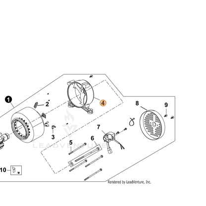 ECHO part YH466000060 — IPL diagram snippet (6x zoom, amber highlight)