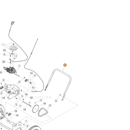 ECHO part YH466000160 — IPL diagram snippet (6x zoom, amber highlight)