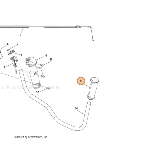 Echo part YH466000260 — IPL diagram snippet (6x zoom, amber highlight)