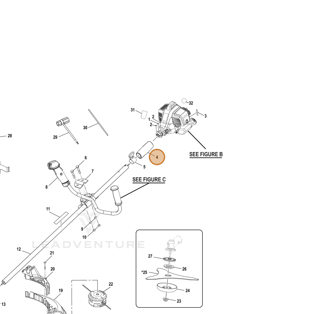 Echo part YH466000270 — IPL diagram snippet (6x zoom, amber highlight)