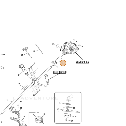 Echo part YH466000270 — IPL diagram snippet (6x zoom, amber highlight)