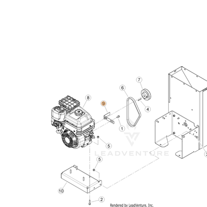 ECHO part YH466000320 — IPL diagram snippet (6x zoom, amber highlight)