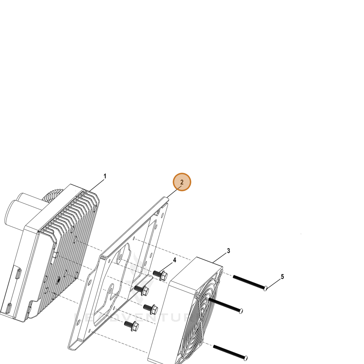 ECHO part YH466000360 — IPL diagram snippet (6x zoom, amber highlight)