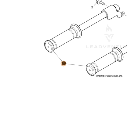 ECHO part YH466000370 — IPL diagram snippet (6x zoom, amber highlight)