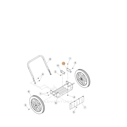 ECHO part YH466000430 — IPL diagram snippet (6x zoom, amber highlight)