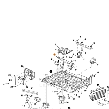 ECHO part YH466000460 — IPL diagram snippet (6x zoom, amber highlight)