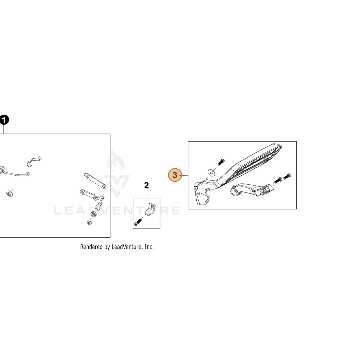 ECHO part YH466000560 — IPL diagram snippet (6x zoom, amber highlight)