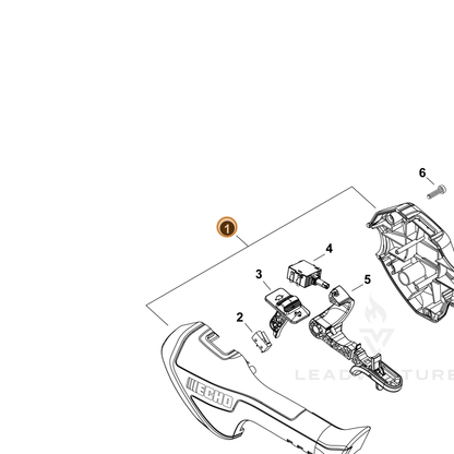 ECHO part YH466000600 — IPL diagram snippet (6x zoom, amber highlight)
