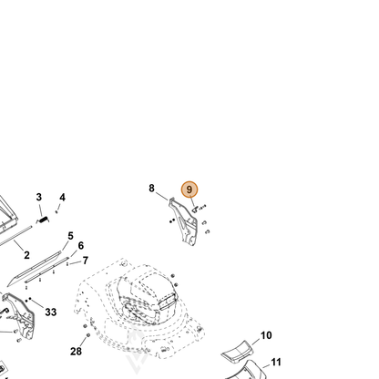 ECHO part YH466000660 — IPL diagram snippet (6x zoom, amber highlight)
