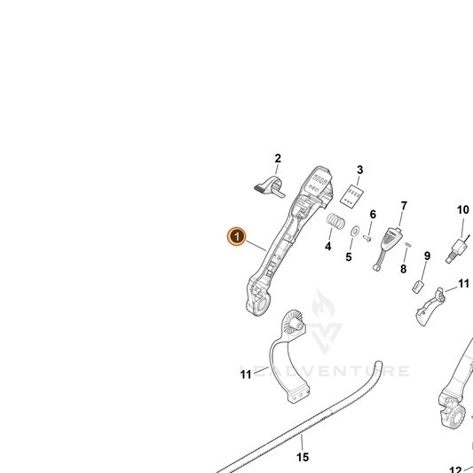 Echo part YH466000691 — IPL diagram snippet (6x zoom, amber highlight)