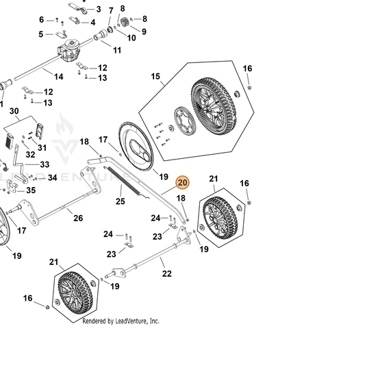 Echo part YH466000800 — IPL diagram snippet (6x zoom, amber highlight)