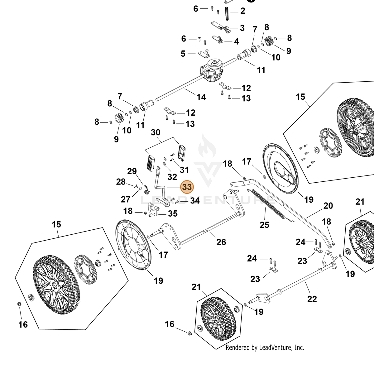 Echo part YH466000820 — IPL diagram snippet (6x zoom, amber highlight)