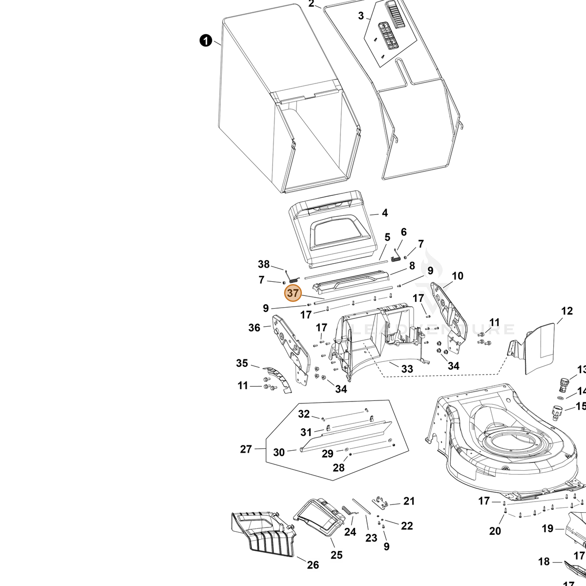 Echo part YH466000830 — IPL diagram snippet (6x zoom, amber highlight)
