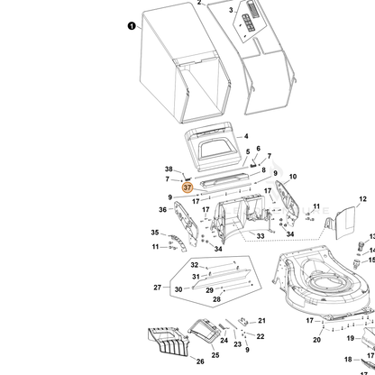 Echo part YH466000830 — IPL diagram snippet (6x zoom, amber highlight)