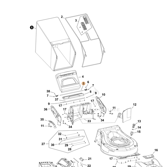 Echo part YH466000840 — IPL diagram snippet (6x zoom, amber highlight)