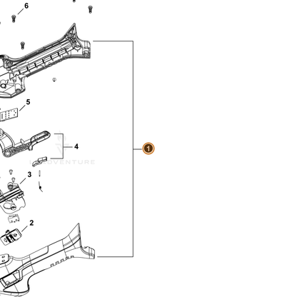 Echo part YH466000980 — IPL diagram snippet (6x zoom, amber highlight)