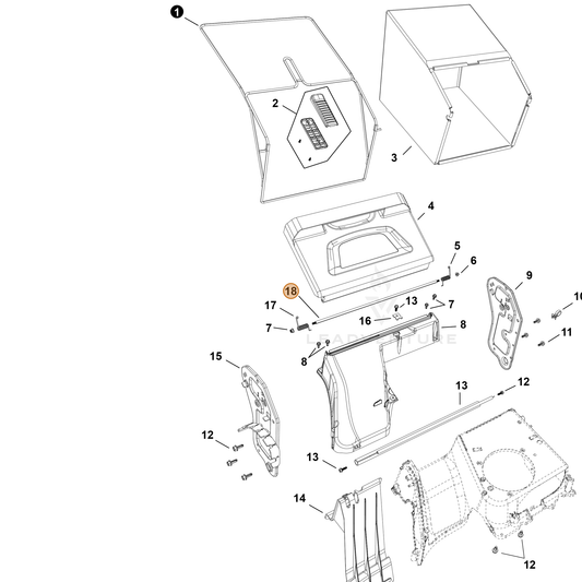 Echo part YH466001010 — IPL diagram snippet (6x zoom, amber highlight)