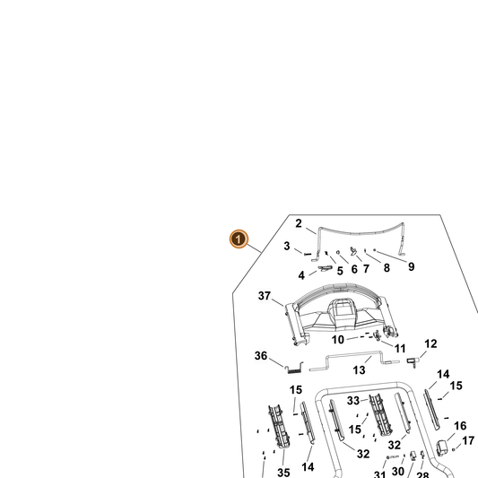 Echo part YH466001020 — IPL diagram snippet (6x zoom, amber highlight)